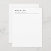 単ユニークモダン極的な名前 ノートカード (正面/裏面)