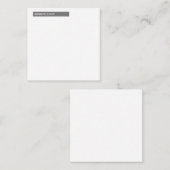 単ユニークモダン極的な名前 ノートカード (正面/裏面)