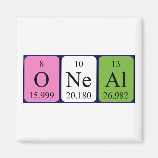 単一の周期表名磁石 マグネット (正面)