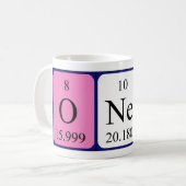 単一の定期テーブル名mag コーヒーマグカップ (正面左)