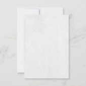 単一の赤いバラの結婚式の返信は花瓶に入っています 出欠カード (裏面)