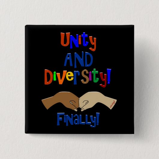単一性および多様性ボタン 缶バッジ (正面)