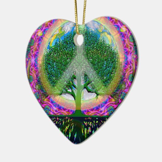 単一性および平和生命の樹 セラミックオーナメント (左)