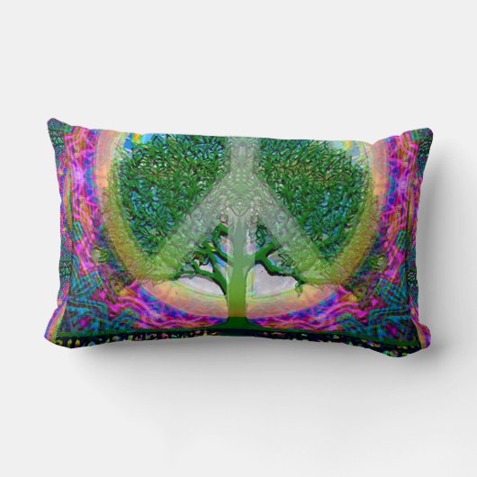 単一性および平和生命の樹 ランバークッション (裏面)