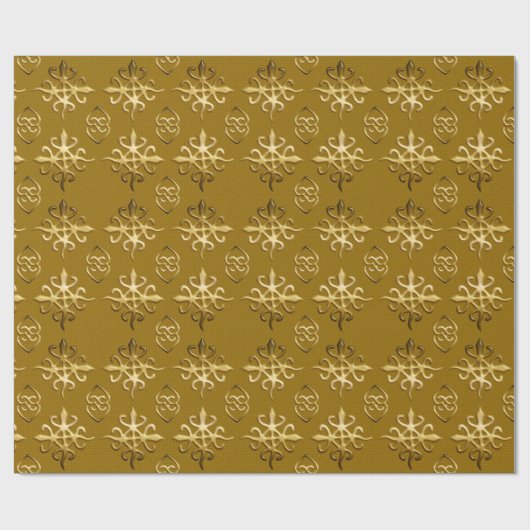 単一性のアフリカ人のAdinkraの民族の記号 ラッピングペーパー (フラット)