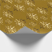 単一性のアフリカ人のAdinkraの民族の記号 ラッピングペーパー (角)