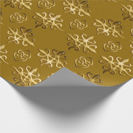 単一性のアフリカ人のAdinkraの民族の記号 ラッピングペーパー (角)