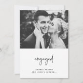 単婚約したに |ミニマル写真婚約 案内状 (正面)