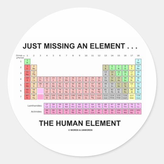 単恋しく思なる要素…人間の要素 ラウンドシール (正面)