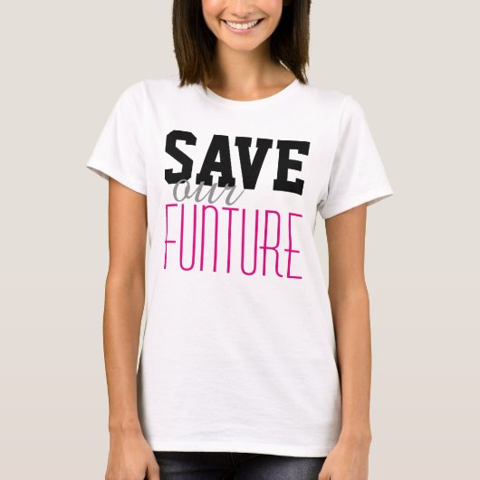単文字デザインに救FUNTURE Tシャツ (正面)