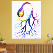 単極ニューロン キャンバスプリント (インサイチュ (リビング))