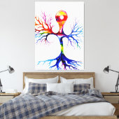 単極ニューロン キャンバスプリント (インサイチュ (寝室))