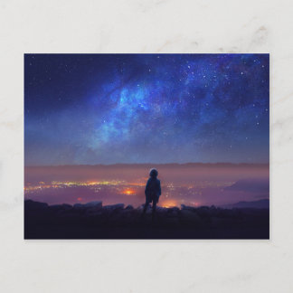 単独でハイキング ポストカード