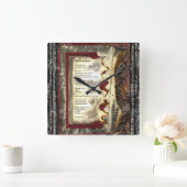 単独で歩くこと スクエア壁時計 (ホーム)