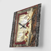 単独で歩くこと スクエア壁時計 (傾斜)