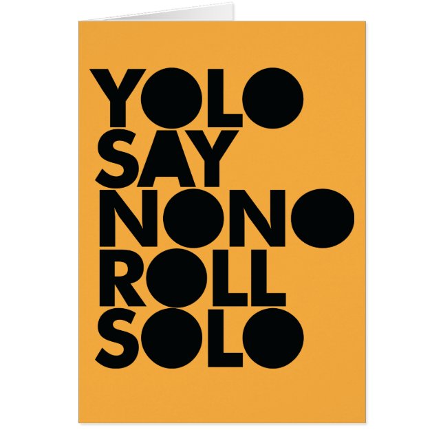 単独で満ちているYOLOロール (正面)