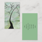 単独で私は抽象的な景色の芸術の曲がった木を待っていました 名刺 (正面/裏面)
