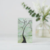 単独で私は抽象的な景色の芸術の曲がった木を待っていました 名刺 (スタンド正面)