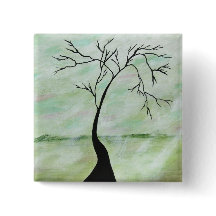 単独で私は抽象的な景色の芸術の曲がった木を待っていました