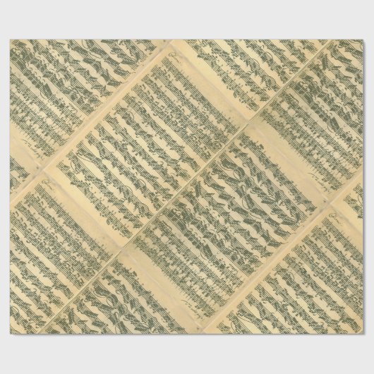 単独のバイオリンのためのBach Chaconneの原稿 ラッピングペーパー (フラット)