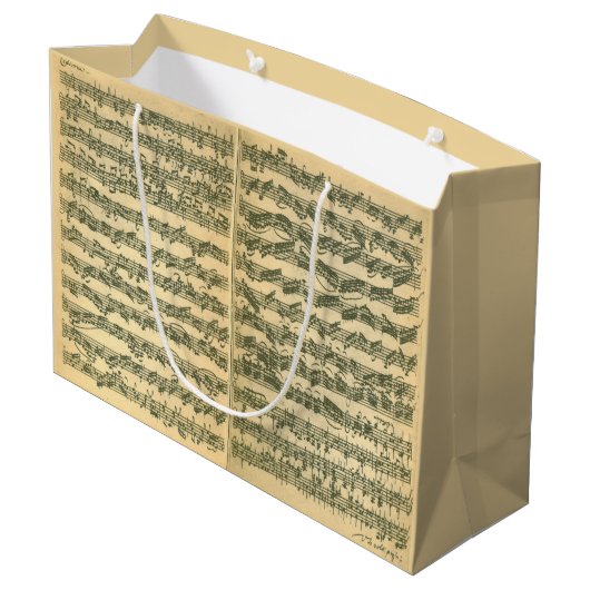 単独のバイオリンのためのBach Chaconneの原稿 ラージペーパーバッグ (裏面アングル)