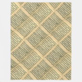 単独のバイオリンのためのBach Chaconne音楽原稿 フリースブランケット (正面)