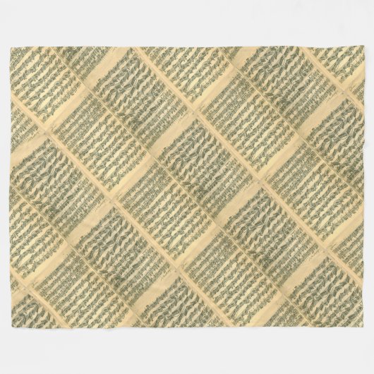 単独のバイオリンのためのBach Chaconne音楽原稿 フリースブランケット (正面(横))