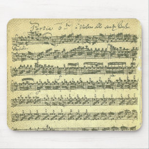 単独のバイオリンのためのBach Partita音楽原稿 マウスパッド