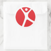 単独の旅行者のステッカー ラウンドシール (バッグ)