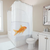 単独の金魚シャワーカーテン シャワーカーテン (インサイチュ)