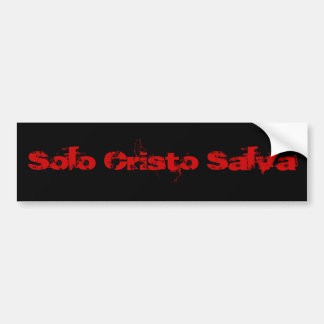 単独のCristo Salva (Rojoか黒人) バンパーステッカー