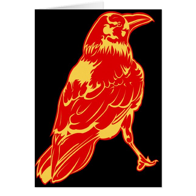 単独カラスのイラストレーション (正面)