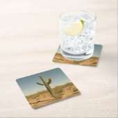 単独サボテン スクエアペーパーコースター (インサイチュ)