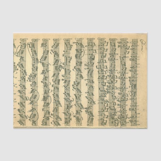 単独バイオリンのためのBach Chaconneの原稿 薄葉紙 (正面)