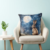 単独冬雪うさぎ クッション (椅子)