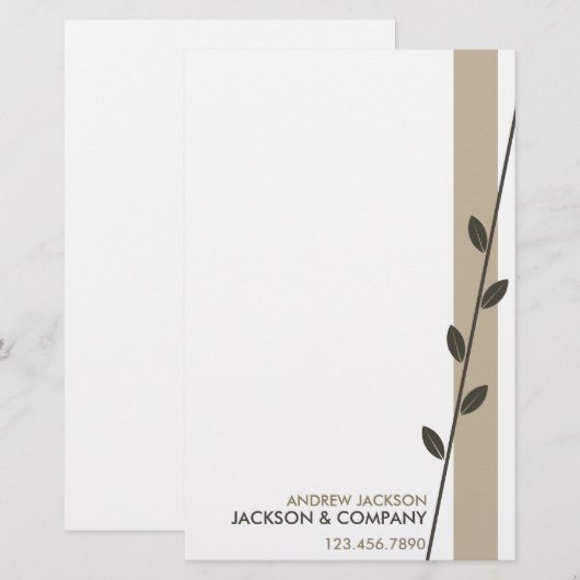 単独枝メモ帳 便箋 (正面/裏面)