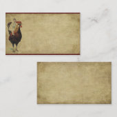 単独赤いオンドリのきちんとした名刺 名刺 (正面/裏面)