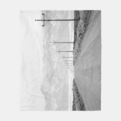単独道および電力線|サンファン山 フリースブランケット (正面)
