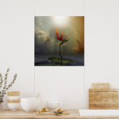 単独 |超現実的なデジタルアート ポスター (キッチン)