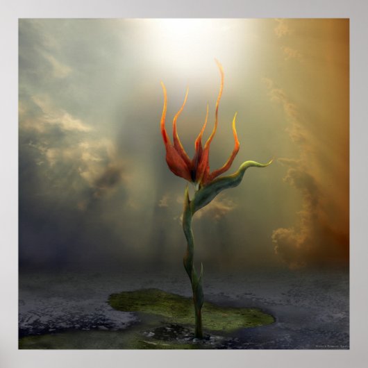 単独 |超現実的なデジタルアート ポスター (正面)