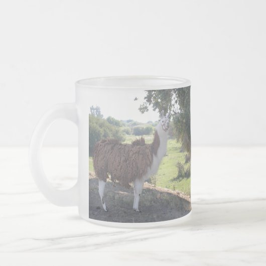 単独Lllama フロストグラスマグカップ (左)