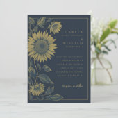 単球陸海軍と金ゴールドサンフラワー結婚ズ 招待状 (スタンド正面)