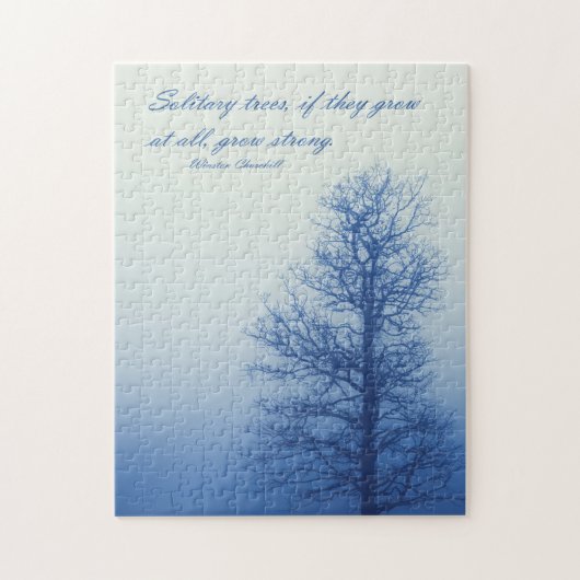 単生の木々が強く成長 – 11x14 - 252個 ジグソーパズル (縦)