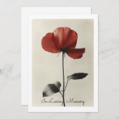 単生の赤花 招待状 (正面/裏面)