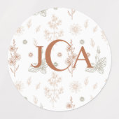 単生花の花接着剤 ラベル (デザイン2)