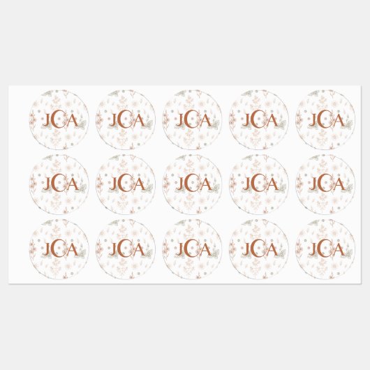 単生花の花接着剤 ラベル (シート)