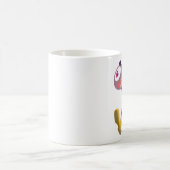 単眼猫マンガのマグカップ コーヒーマグカップ (中央)