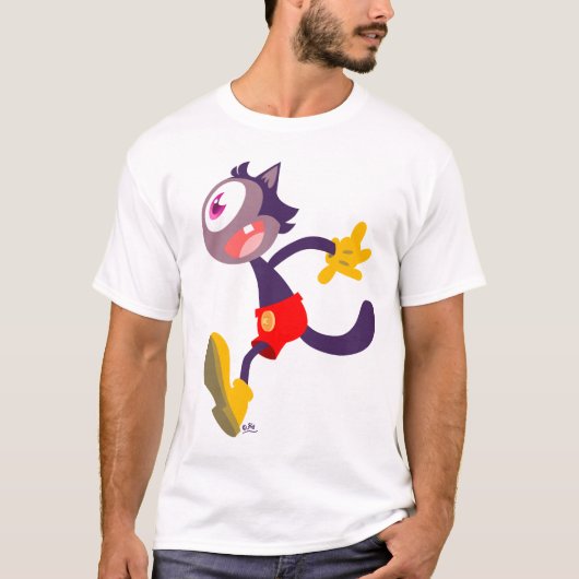 単眼猫漫画Children Tシャツ (正面)