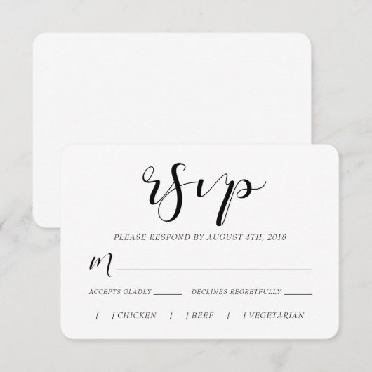 単純ことわざRSVP 出欠カード (正面/裏面)