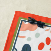 単純なおもしろいフローラデザイン ビーチタオル (インサイチュ)